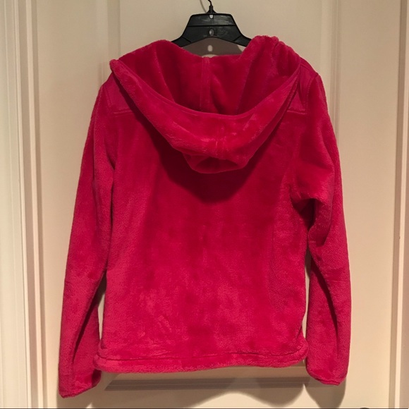 North Face Hot Pink Hooded Fleece Jacket - Picture 9 of 13